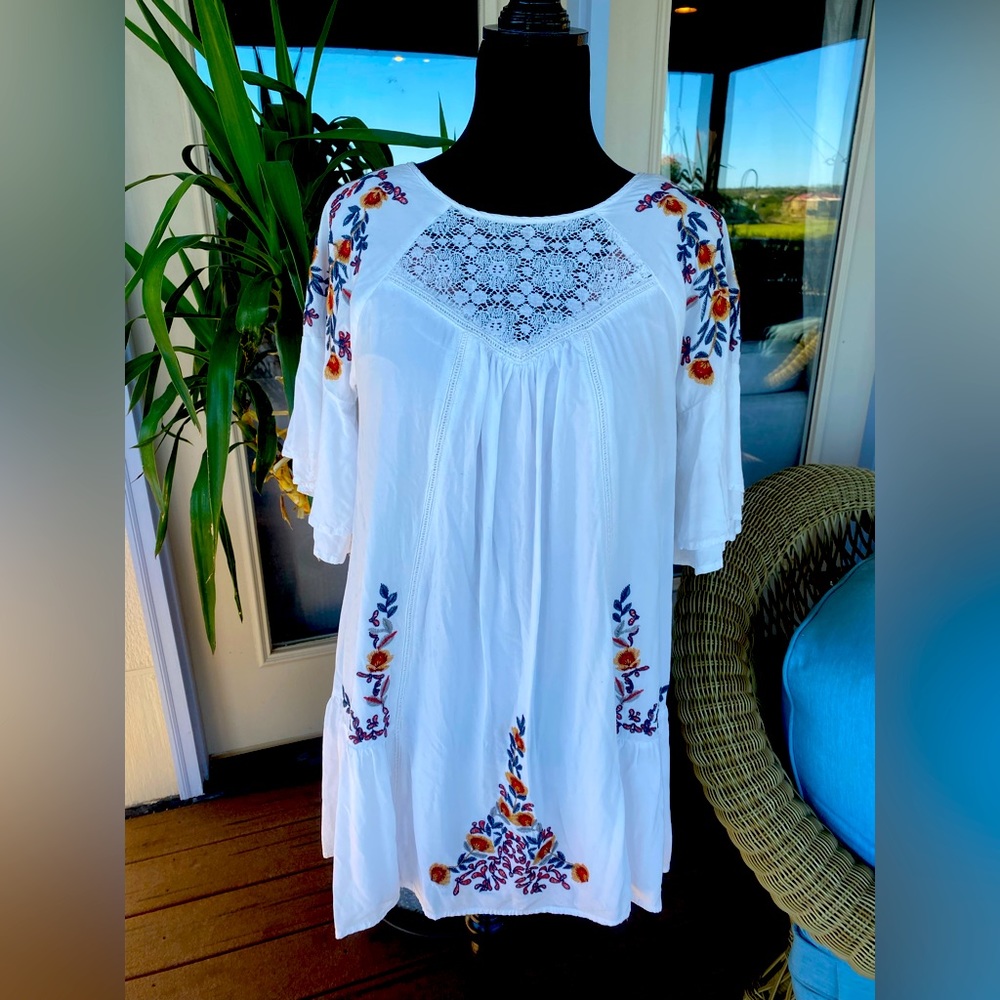 Tunic Dress with Embroidery